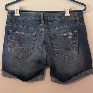 American Eagle Distressed Midi Shorts
